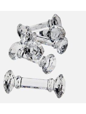 Godinger Crystal Dumbbell Knife Rest - Set of 6